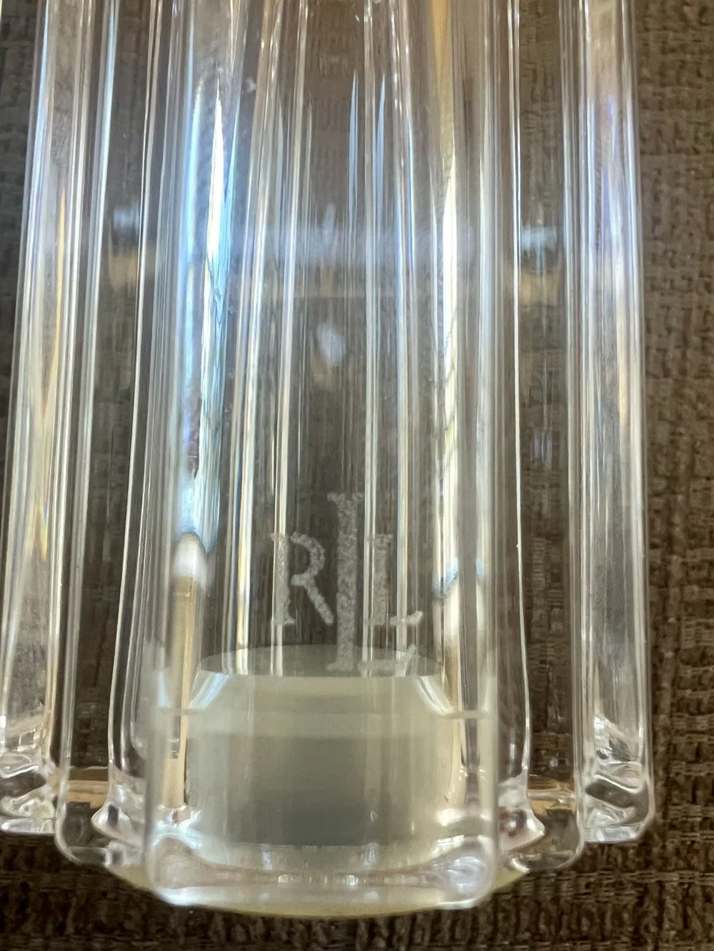 Ralph Lauren Clear Crystal Ribbed Salt and Pepper Shakers
